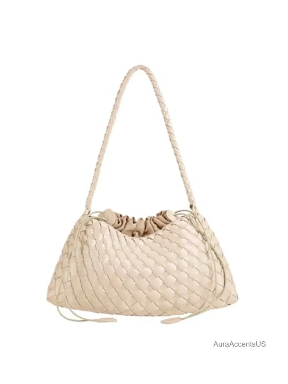 Woven Hobo Handbag Tote Purse Shoulder Bag Faux Leather